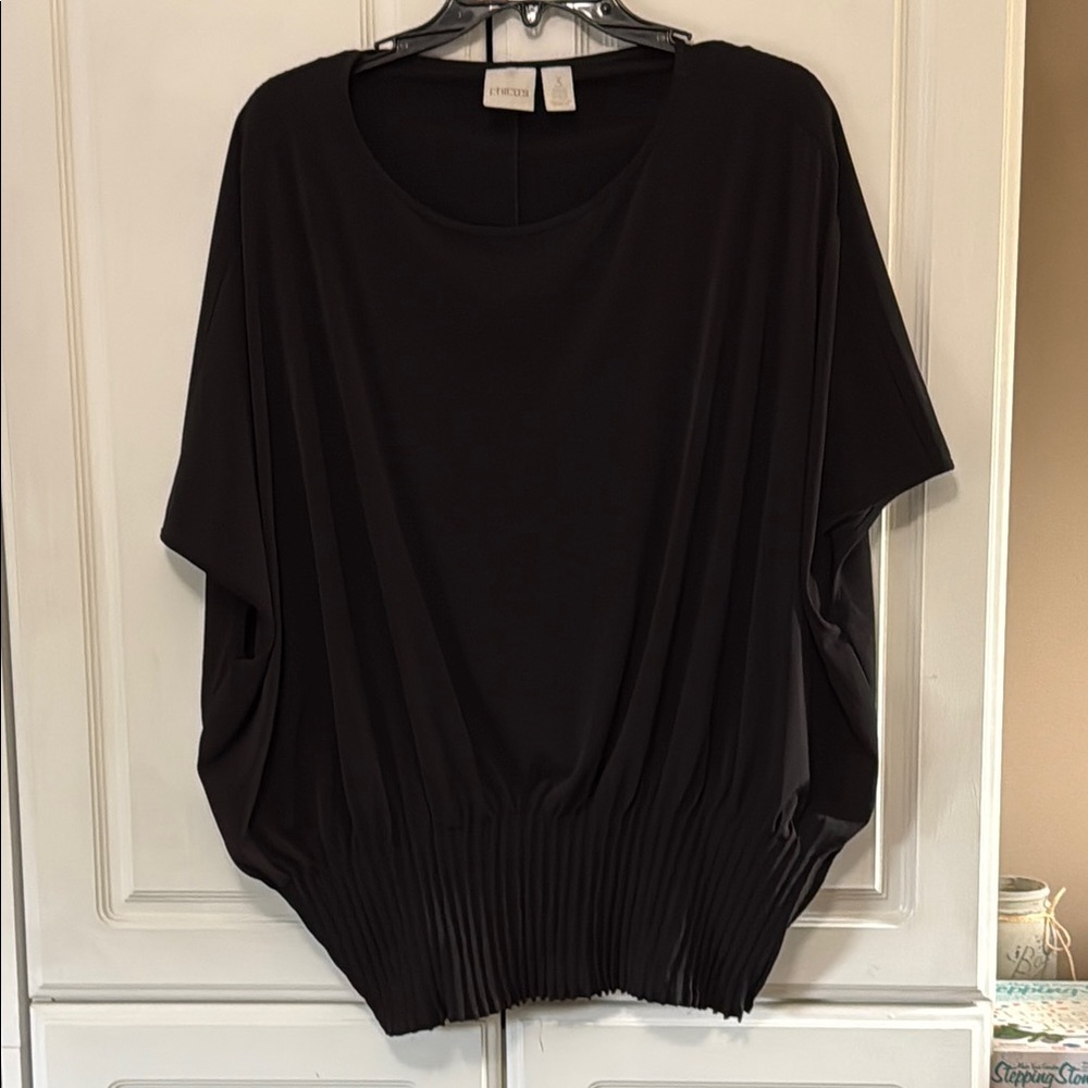 Chico's Black Dolman Sleeve Blouse (Travelers Collection)